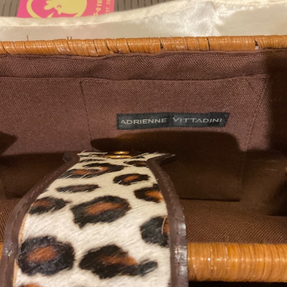 VINTAGE BAMBOO ADRIENNE VITTADINI CLUCH PURSE - Picture 6 of 8